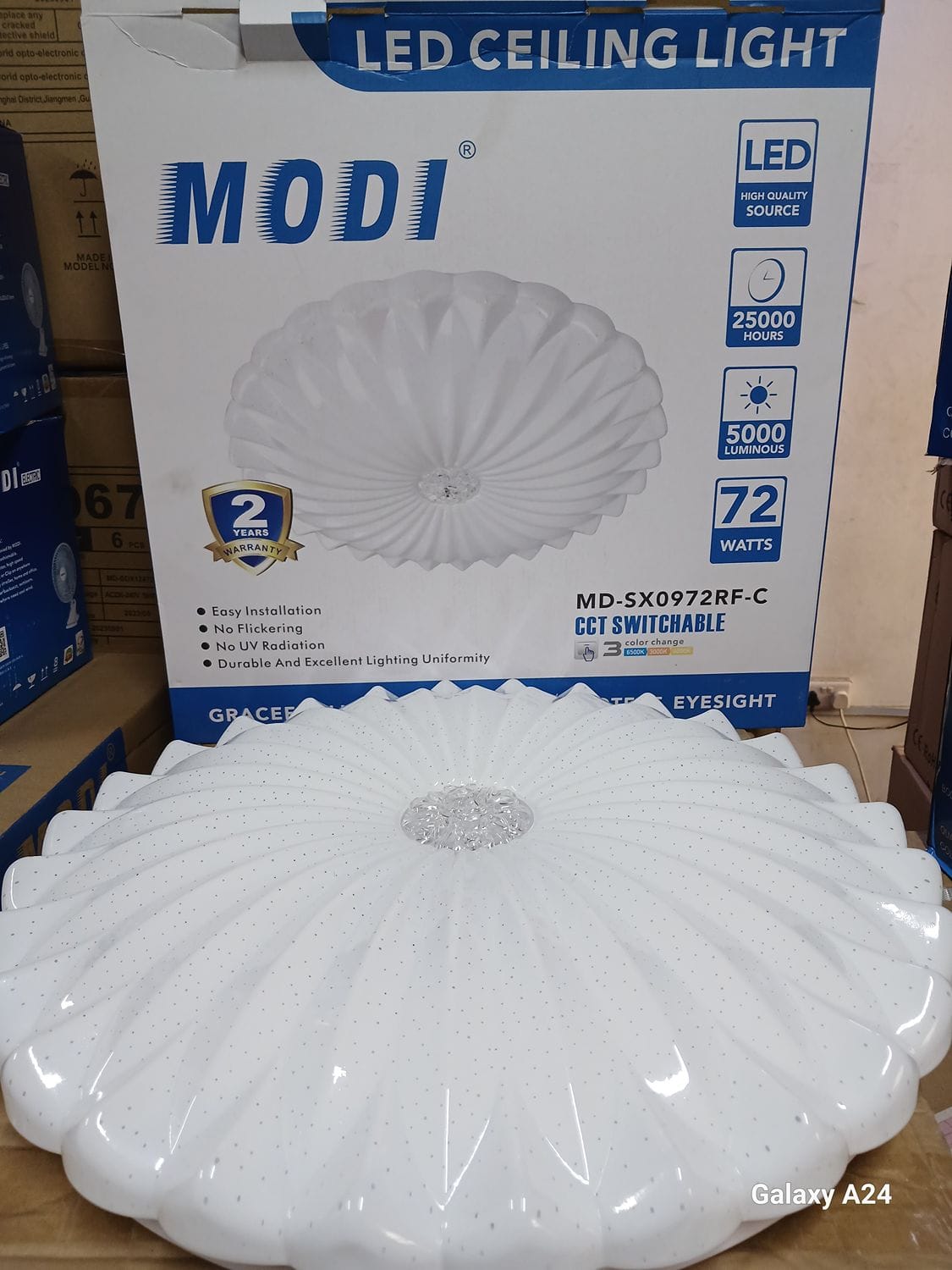 Modi AC3 Colour Changing Chandelier Lights Modern RGB LED Ceiling Fixture - Image 5