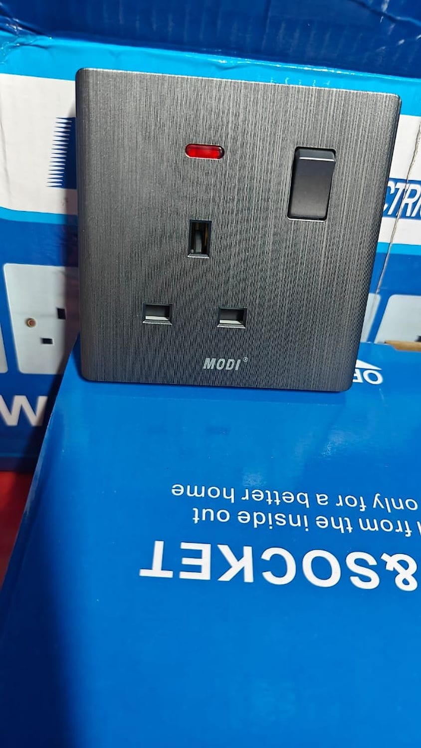 Modi Electric 1Gang 13A Switch Socket for Secure and Durable Power Connections - Image 4