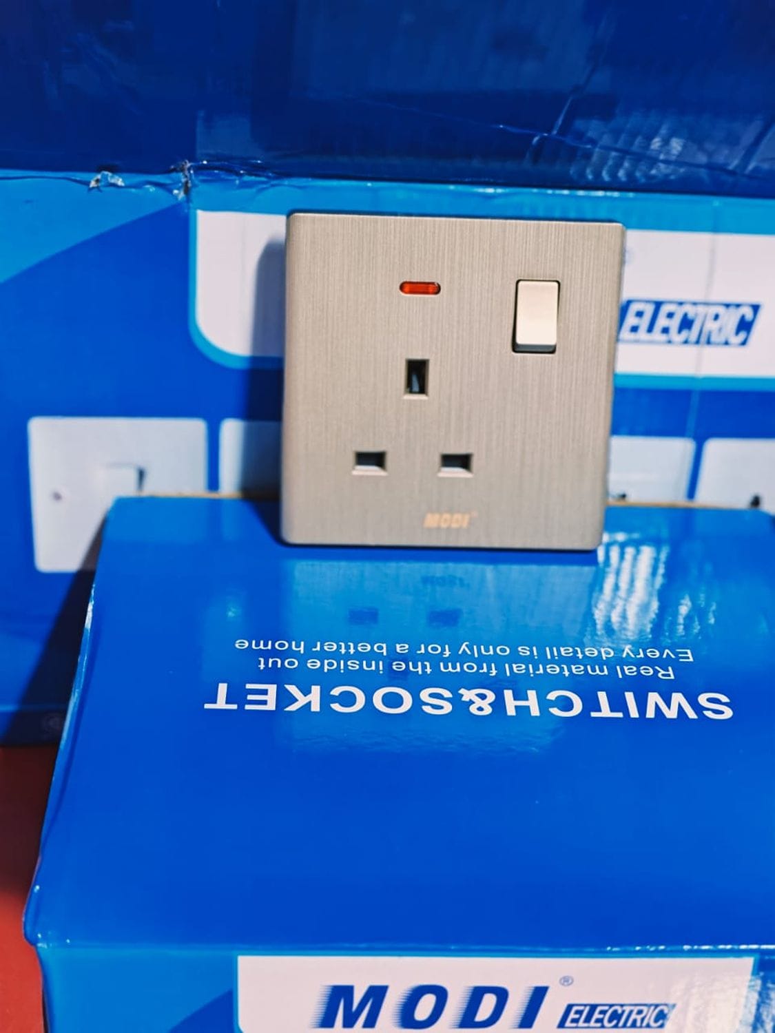 Modi Electric 1Gang 13A Switch Socket for Secure and Durable Power Connections - Image 3