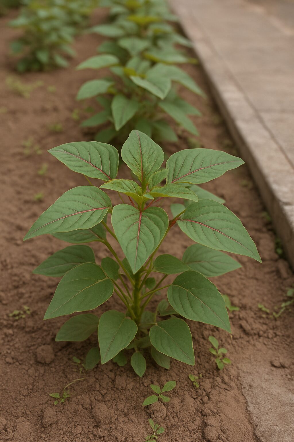 Terere Growing in a Garden