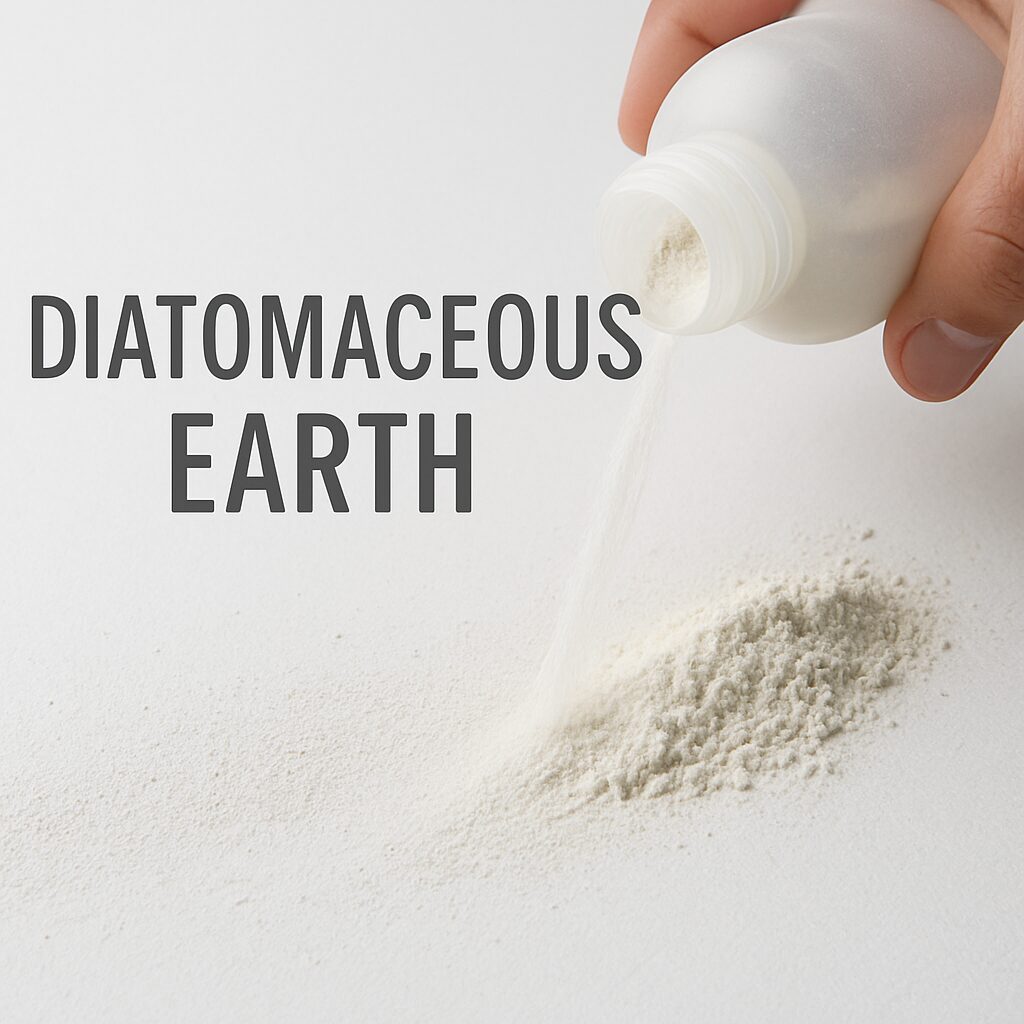 Diatomaceous earth applied to kill ants naturally
