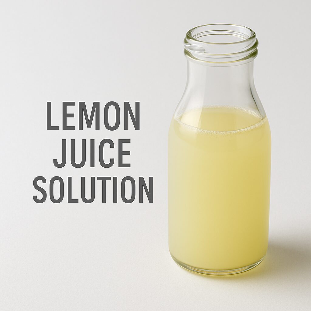 Spraying lemon juice to eliminate ants naturally