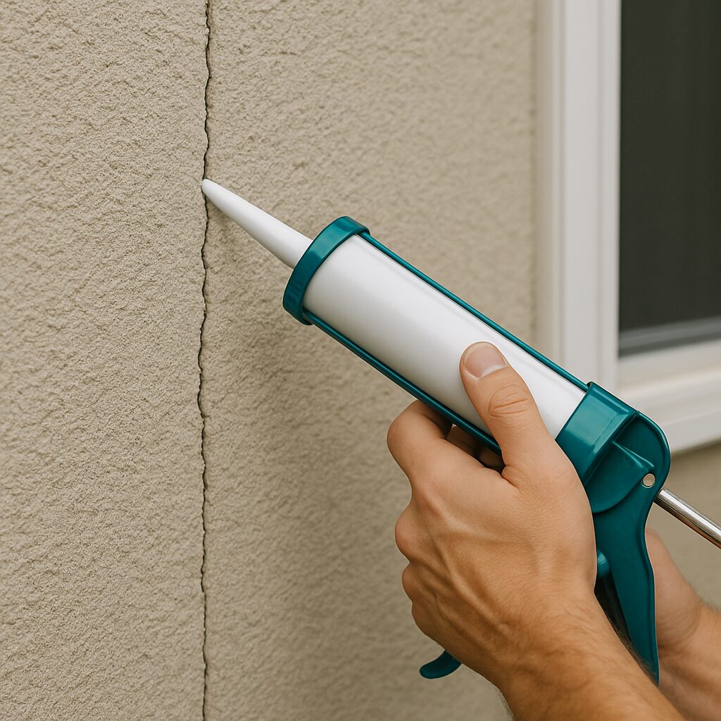 Sealing wall cracks to prevent termites