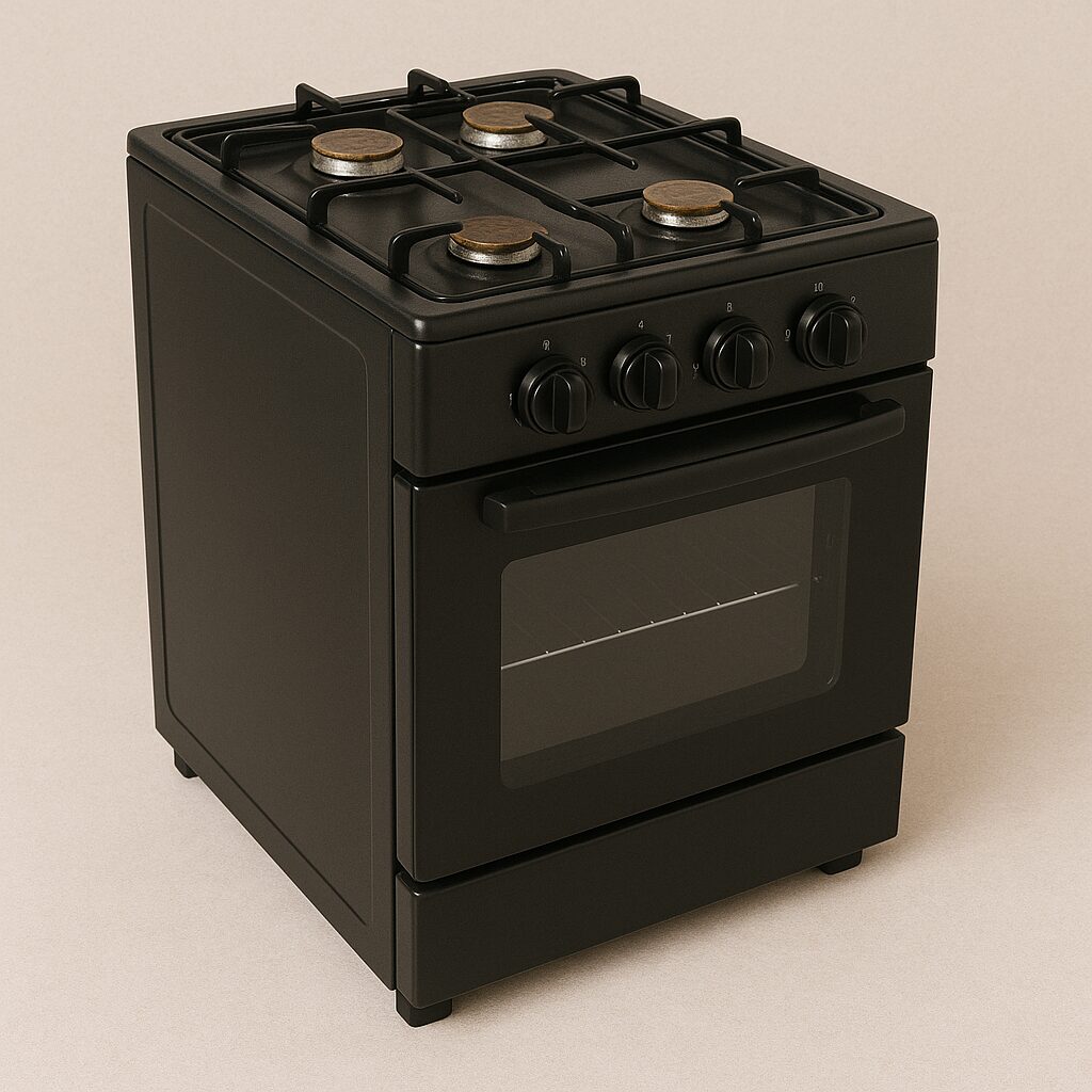 4-Burner Gas Cooker with Oven